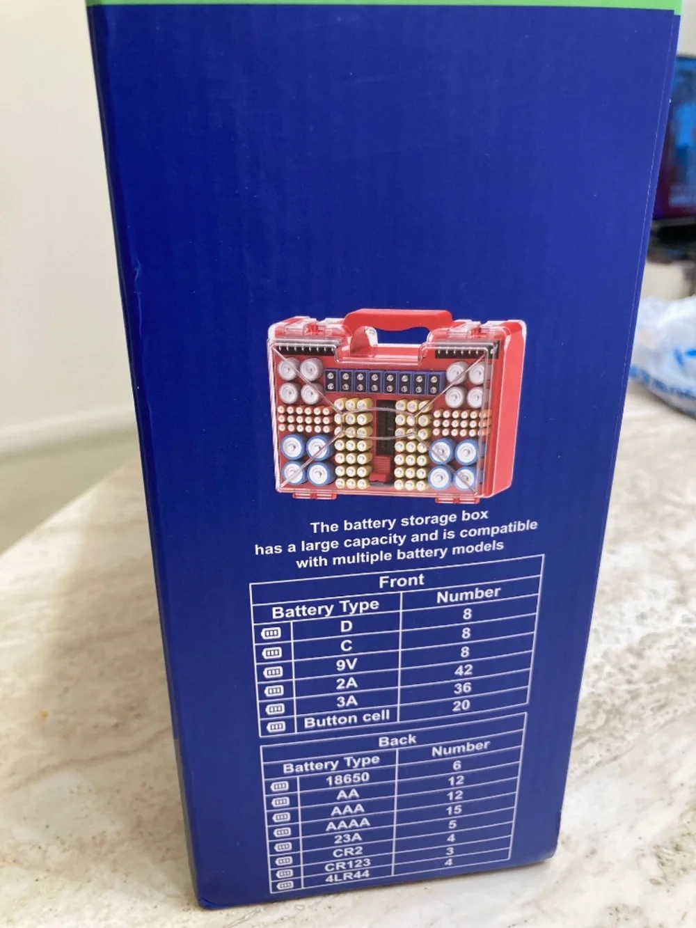 Red Battery Storage Case - Holds 185+
